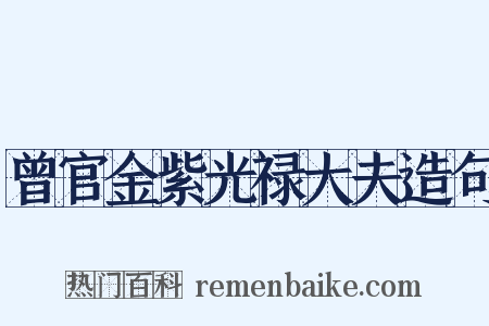 曾官金紫光禄大夫造句是什么意思的图片